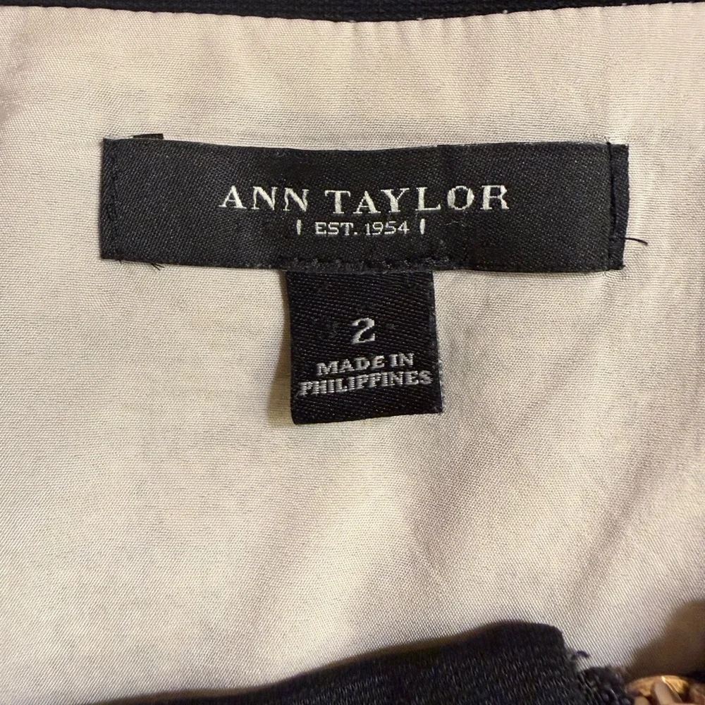 Ann Taylor Chic Black and Gray Women's Skirt
